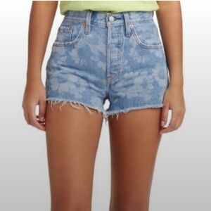 Levi’s 501 Floral Denim Shorts